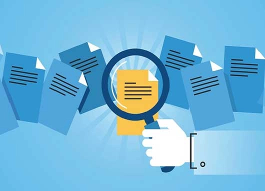document with magnifying glass represent importance of bookmarks